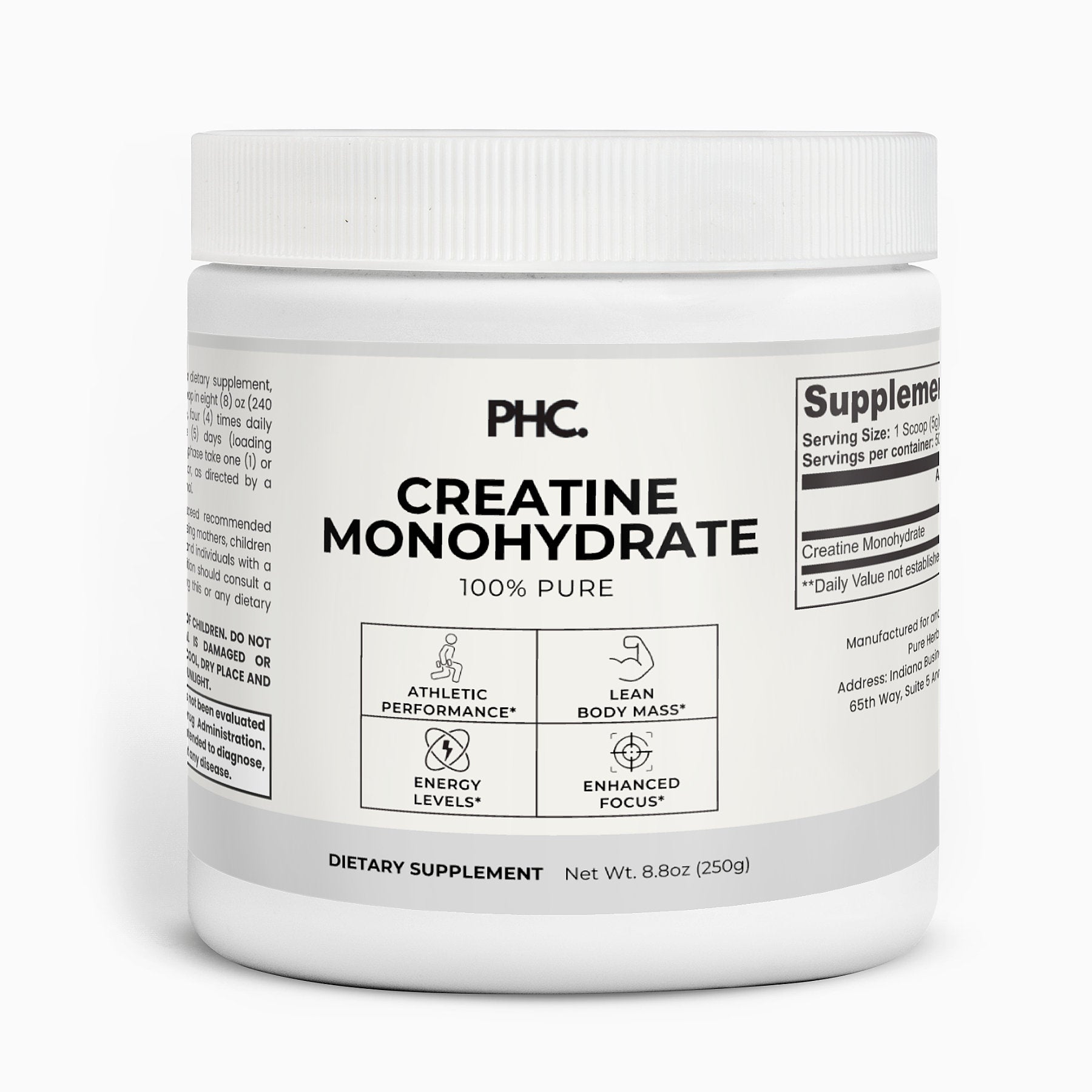 100% Pure Creatine Monohydrate 250g